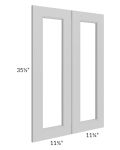 Tuscan Painted Grey 24x36 Clear Glass Door (Cabinet Sold Separately)