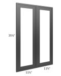 Vienna Black 24x36 Clear Glass Door (Cabinet Sold Separately)