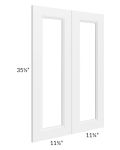 Union White 24x36 Clear Glass Door (Cabinet Sold Separately)
