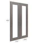 Midtown Dark Grey Shaker 24x42 Clear Glass Door (Cabinet Sold Separately)