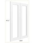 Midtown White Shaker 24x42 Clear Glass Door (Cabinet Sold Separately)