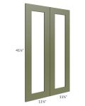 Midtown Hunter Green Shaker 24x42 Clear Glass Door (Cabinet Sold Separately)