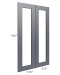 Midtown Indigo Shaker 24x42 Clear Glass Door (Cabinet Sold Separately)