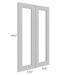 Midtown Painted Grey Shaker 24x42 Clear Glass Door (Cabinet Sold Separately)