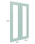 Midtown Mint Green Shaker 24x42 Clear Glass Door (Cabinet Sold Separately)