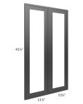 Vienna Black 24x42 Clear Glass Door (Cabinet Sold Separately)