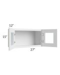 Township White 27x15 Wall Glass Door Cabinet