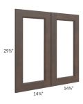Tuscan Kona Brown 30x30 Clear Glass Door (Cabinet Sold Separately)