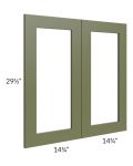 Midtown Hunter Green Shaker 30x30 Clear Glass Door (Cabinet Sold Separately)