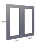 Midtown Indigo Shaker 30x30 Clear Glass Door (Cabinet Sold Separately)