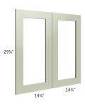 Midtown Pistachio Green Shaker 30x30 Clear Glass Door (Cabinet Sold Separately)