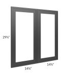Vienna Black 30x30 Clear Glass Door (Cabinet Sold Separately)