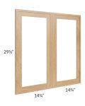 Vienna Timber 30x30 Clear Glass Door (Cabinet Sold Separately)