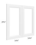 Salem White 30x30 Clear Glass Door (Cabinet Sold Separately)