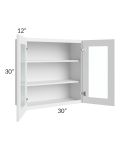 Township White 30x30 Wall Glass Door Cabinet