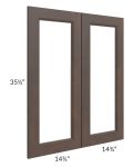 Tuscan Kona Brown 30x36 Clear Glass Door (Cabinet Sold Separately)