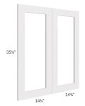Midtown Cloud Shaker 30x36 Clear Glass Door (Cabinet Sold Separately)