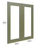 Midtown Hunter Green Shaker 30x36 Clear Glass Door (Cabinet Sold Separately)
