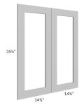 Midtown Painted Grey Shaker 30x36 Clear Glass Door (Cabinet Sold Separately)