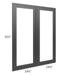 Vienna Black 30x36 Clear Glass Door (Cabinet Sold Separately)