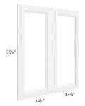 Salem White 30x36 Clear Glass Door (Cabinet Sold Separately)