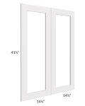 Midtown Cloud Shaker 30x42 Clear Glass Door (Cabinet Sold Separately)