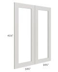 Midtown Light Grey Shaker 30x42 Clear Glass Door (Cabinet Sold Separately)
