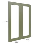 Midtown Hunter Green Shaker 30x42 Clear Glass Door (Cabinet Sold Separately)
