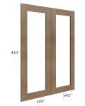 Midtown Mocha Shaker 30x42 Clear Glass Door (Cabinet Sold Separately)