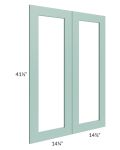 Midtown Mint Green Shaker 30x42 Clear Glass Door (Cabinet Sold Separately)