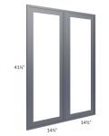 Vienna Indigo 30x42 Clear Glass Door (Cabinet Sold Separately)