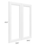 Salem White 30x42 Clear Glass Door (Cabinet Sold Separately)