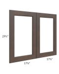 Tuscan Kona Brown 36x30 Clear Glass Door (Cabinet Sold Separately)