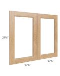 Tuscan Timber 36x30 Clear Glass Door (Cabinet Sold Separately)