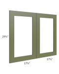Midtown Hunter Green Shaker 36x30 Clear Glass Door (Cabinet Sold Separately)