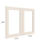 Midtown Cream Shaker 36x30 Clear Glass Door (Cabinet Sold Separately)