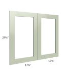 Midtown Pistachio Green Shaker 36x30 Clear Glass Door (Cabinet Sold Separately)