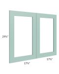 Midtown Mint Green Shaker 36x30 Clear Glass Door (Cabinet Sold Separately)
