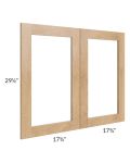 Midtown Timber Shaker 36x30 Clear Glass Door (Cabinet Sold Separately)
