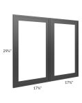 Vienna Black 36x30 Clear Glass Door (Cabinet Sold Separately)