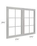 Gramercy Grey Mist 36x30 Clear Glass Door (Cabinet Sold Separately)
