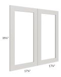 Midtown Light Grey Shaker 36x36 Clear Glass Door (Cabinet Sold Separately)