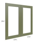 Midtown Hunter Green Shaker 36x36 Clear Glass Door (Cabinet Sold Separately)