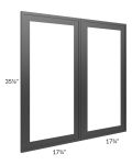 Vienna Black 36x36 Clear Glass Door (Cabinet Sold Separately)