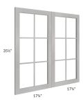 Gramercy Grey Mist 36x36 Clear Glass Door (Cabinet Sold Separately)