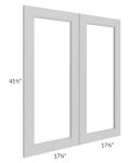 Tuscan Painted Grey 36x42 Clear Glass Door (Cabinet Sold Separately)