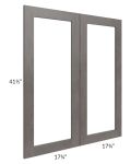 Midtown Dark Grey Shaker 36x42 Clear Glass Door (Cabinet Sold Separately)