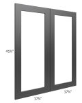 Midtown Black Shaker 36x42 Clear Glass Door (Cabinet Sold Separately)