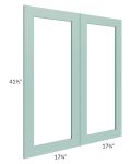 Midtown Mint Green Shaker 36x42 Clear Glass Door (Cabinet Sold Separately)