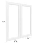 Salem White 36x42 Clear Glass Door (Cabinet Sold Separately)
